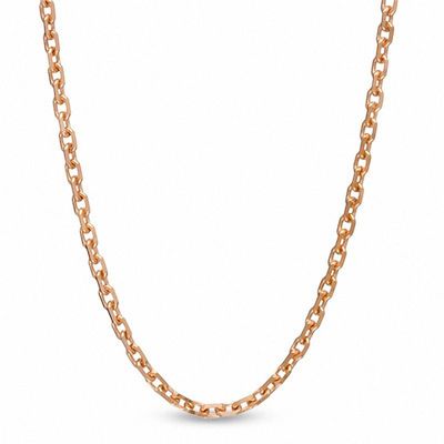 1.1mm Cable Chain Necklace in 14K Rose Gold - 18"|Peoples Jewellers