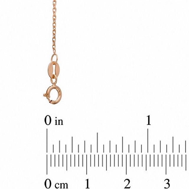 1.1mm Cable Chain Necklace in 14K Rose Gold - 18"|Peoples Jewellers