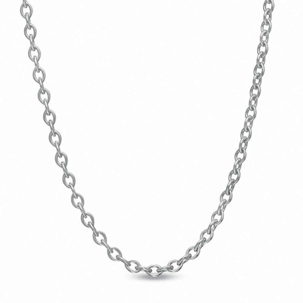 2.3mm Cable Chain Necklace in 14K White Gold - 22"|Peoples Jewellers