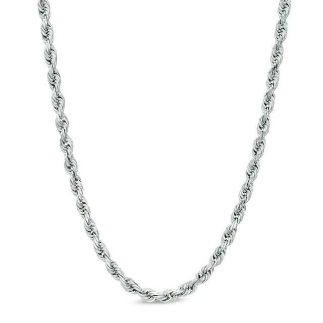 2.5mm Rope Chain Necklace in 14K White Gold - 18"|Peoples Jewellers