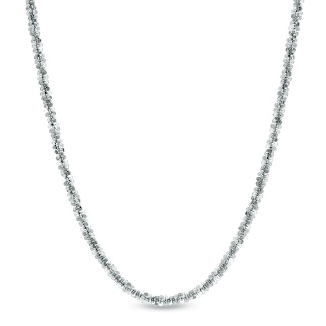 1.2mm Sparkle Chain Necklace in 14K White Gold - 18"|Peoples Jewellers