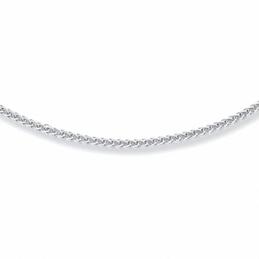 1.2mm Wheat Chain Necklace in 14K White Gold - 18"|Peoples Jewellers