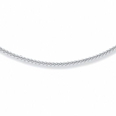 1.2mm Wheat Chain Necklace in 14K White Gold - 18"|Peoples Jewellers