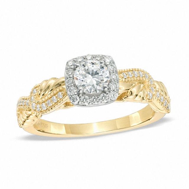 Vera Wang Love Collection CT. T.W. Diamond Engagement Ring in 14K Gold|Peoples Jewellers