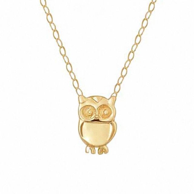 TEENYTINY™ Owl Pendant in 10K Gold - 17"