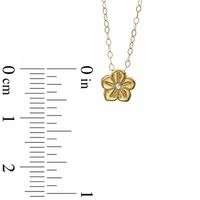 TEENYTINY™ Diamond-Cut Flower Pendant in 10K Gold - 17"|Peoples Jewellers