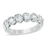 1.00 CT. T.W. Certified Canadian Diamond "S" Anniversary Band in 14K White Gold (I/I1)|Peoples Jewellers