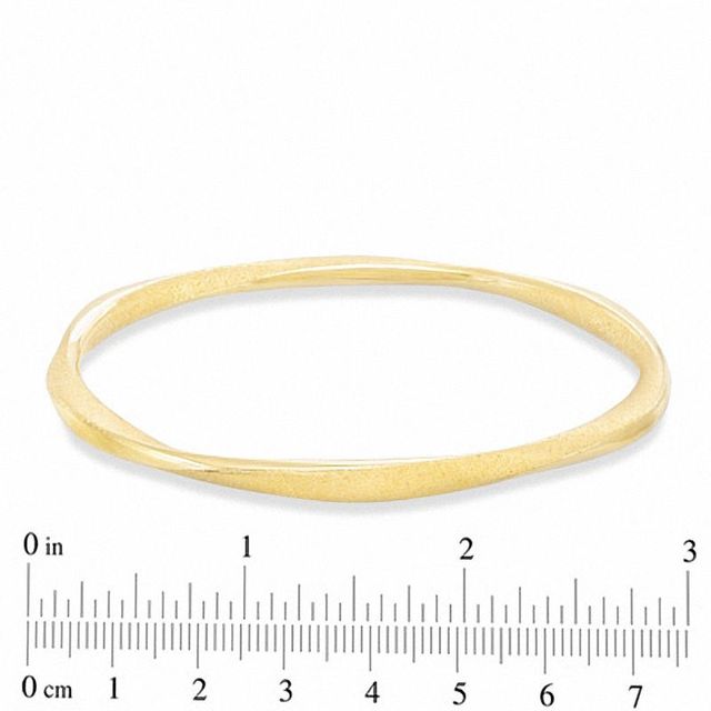 Charles Garnier Twist Bangle in Sterling Silver with 18K Gold Plate - 7.5"|Peoples Jewellers