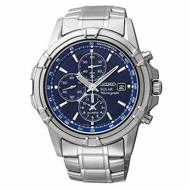 Men's Seiko Solar Alarm Chronograph Watch (Model: SSC141)|Peoples Jewellers