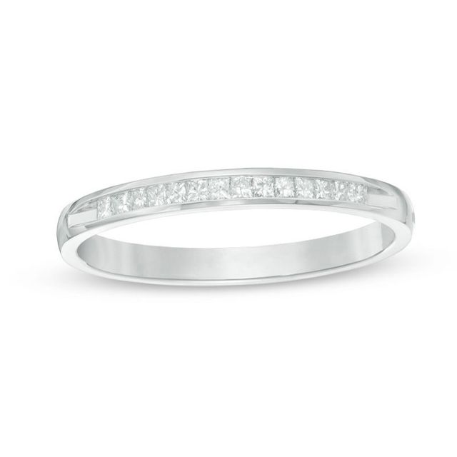 0.15 CT. T.W. Princess-Cut Diamond Band in 10K White Gold|Peoples Jewellers