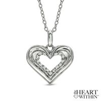 The Heart Within™ Diamond Accent Heart Pendant in Sterling Silver|Peoples Jewellers