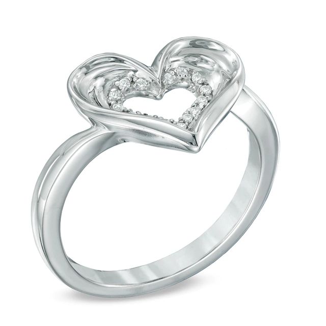 The Heart Within™ Diamond Accent Heart Ring in Sterling Silver|Peoples Jewellers
