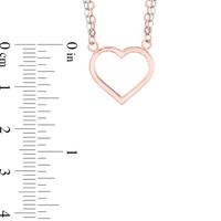 Double Row Heart Necklace in 10K Two-Tone Gold|Peoples Jewellers