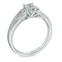0.50 CT. T.W. Princess-Cut Diamond Engagement Ring in 14K White Gold|Peoples Jewellers