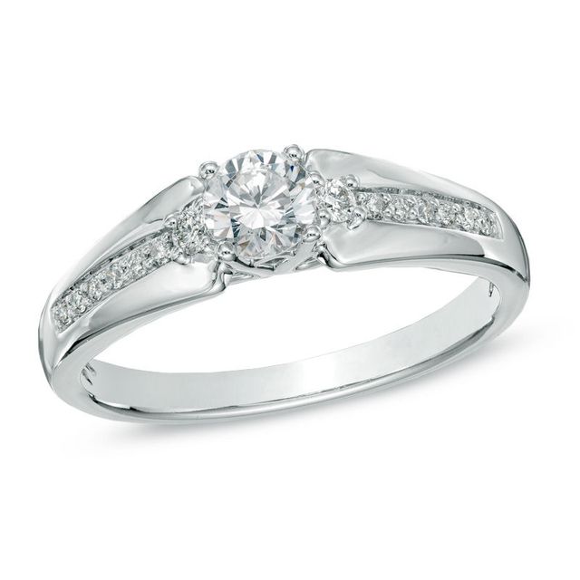 0.50 CT. T.W. Diamond Engagement Ring in 14K White Gold|Peoples Jewellers