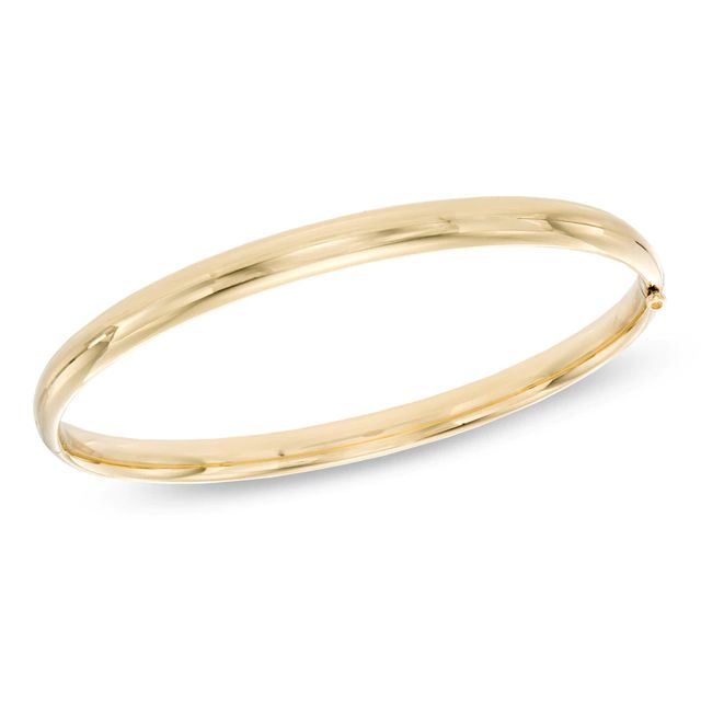Polished Bangle in 10K Gold|Peoples Jewellers