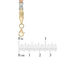 X Link Bracelet in 10K Tri-Tone Gold - 7.5"|Peoples Jewellers