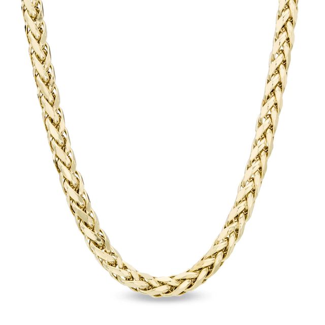 3.4mm Wheat Chain Necklace in 10K Gold - 22"