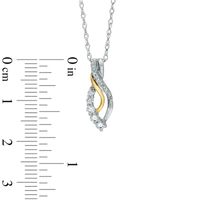 0.20 CT. T.W. Certified Canadian Diamond Teardrop Pendant in 14K Two-Tone Gold (I/I1)|Peoples Jewellers