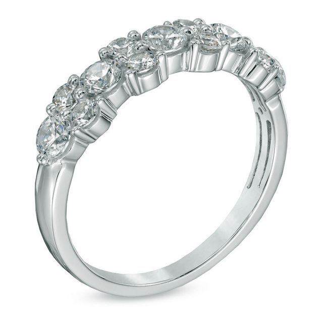 1.00 CT. T.W. Diamond Five Stone Anniversary Band in 14K White Gold