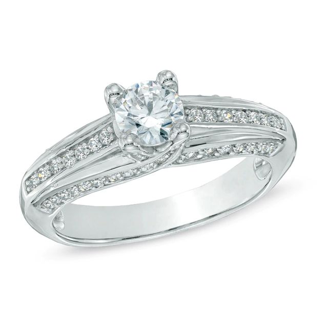 0.70 CT. T.W. Canadian Certified Diamond Engagement Ring in 14K White Gold (I/I2)|Peoples Jewellers