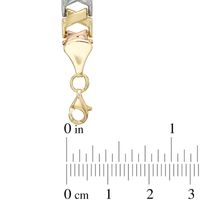 "X" Link Bracelet in 10K Tri-Tone Gold - 7.25"|Peoples Jewellers
