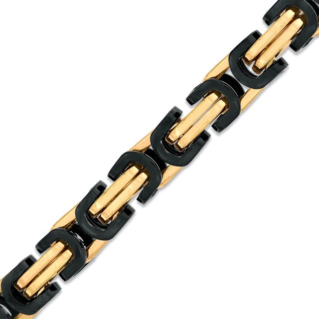 Men's Bracelet in Two-Tone Stainless Steel - 9.0"|Peoples Jewellers