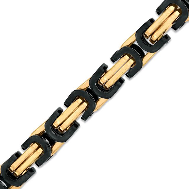 Men's Bracelet in Two-Tone Stainless Steel - 9.0"