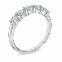 1.00 CT. T.W. Canadian Certified Diamond Five Stone Band in 14K White Gold (I/I3)|Peoples Jewellers