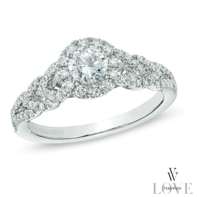 Vera Wang Love Collection 0.70 CT. T.W. Diamond Frame Engagement Ring in 14K White Gold|Peoples Jewellers