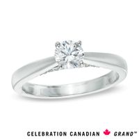 Celebration Canadian Ideal 0.50 CT. T.W. Solitaire Certified Diamond Ring in 14K White Gold (I/I1)|Peoples Jewellers