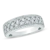 0.75 CT. T.W. Diamond Vintage-Style Anniversary Band in 14K White Gold|Peoples Jewellers