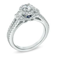 Vera Wang Love Collection 0.70 CT. T.W. Diamond Collar Engagement Ring in 14K White Gold|Peoples Jewellers