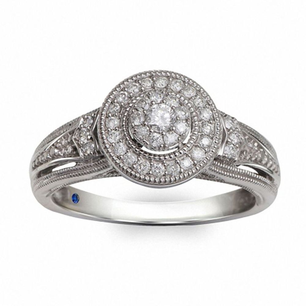 0.10 CT. T.W. Diamond Twinkle Promise Ring in Sterling Silver|Peoples Jewellers