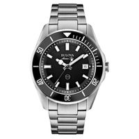 Men's Bulova Marine Star Watch with Black Dial (Model: 98B203)|Peoples Jewellers