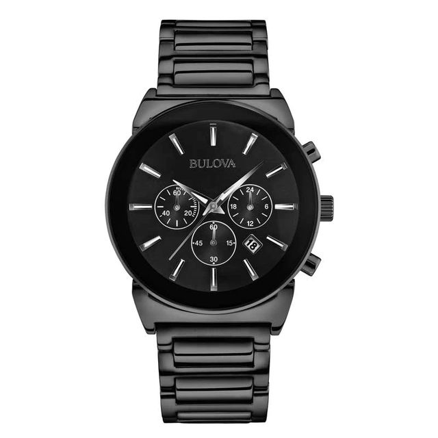 Men's Bulova Chronograph Black IP Watch (Model: 98B215)|Peoples Jewellers