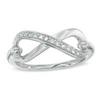 Diamond Accent Infinity Ring in Sterling Silver|Peoples Jewellers