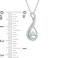 0.10 CT. Certified Canadian Diamond Abstract Teardrop Pendant in Sterling Silver (I/I2)|Peoples Jewellers