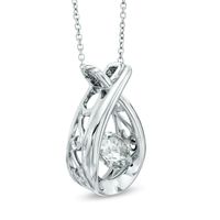 6.0mm Lab-Created White Sapphire Pendant in Sterling Silver|Peoples Jewellers