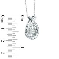 6.0mm Lab-Created White Sapphire Pendant in Sterling Silver|Peoples Jewellers