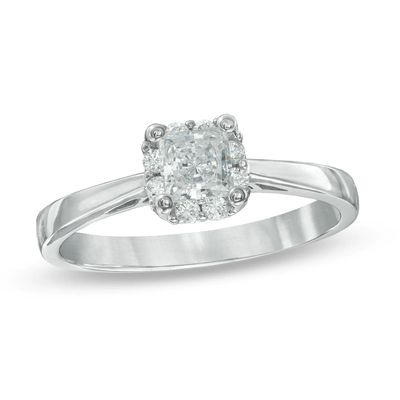 0.50 CT. T.W. Certified Canadian Princess-Cut Diamond Engagement Ring in 14K White Gold (I/I1)|Peoples Jewellers