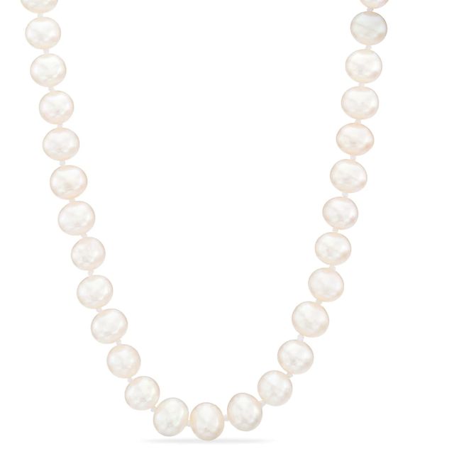 6.0-7.0mm Freshwater Cultured Pearl Strand Necklace with 14K Gold Clasp|Peoples Jewellers