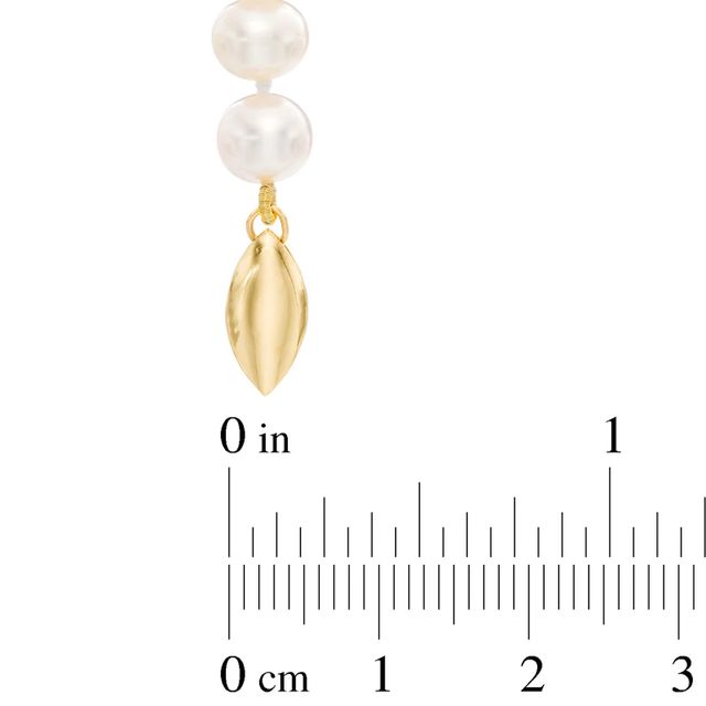 6.0-7.0mm Freshwater Cultured Pearl Strand Necklace with 14K Gold Clasp