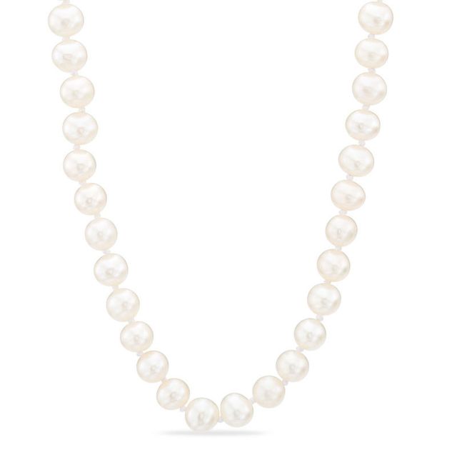 5.0 - 6.0mm Cultured Freshwater Pearl Strand Necklace with 14K Gold Clasp - 16"|Peoples Jewellers