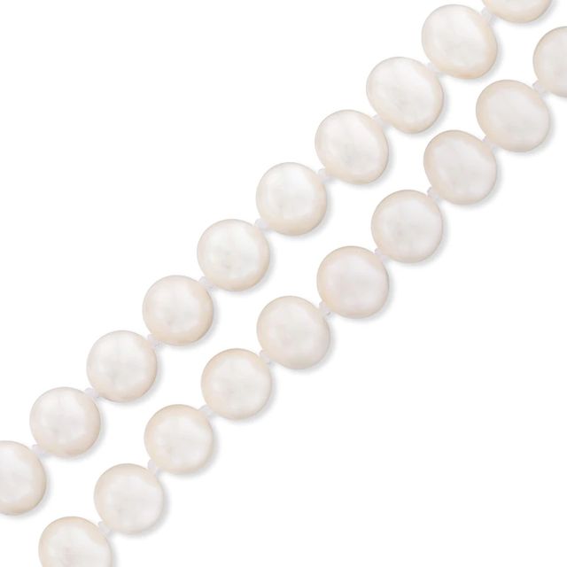 6.0-7.0mm Freshwater Cultured Pearl Double Strand Bracelet with Sterling Silver Clasp-7.25"