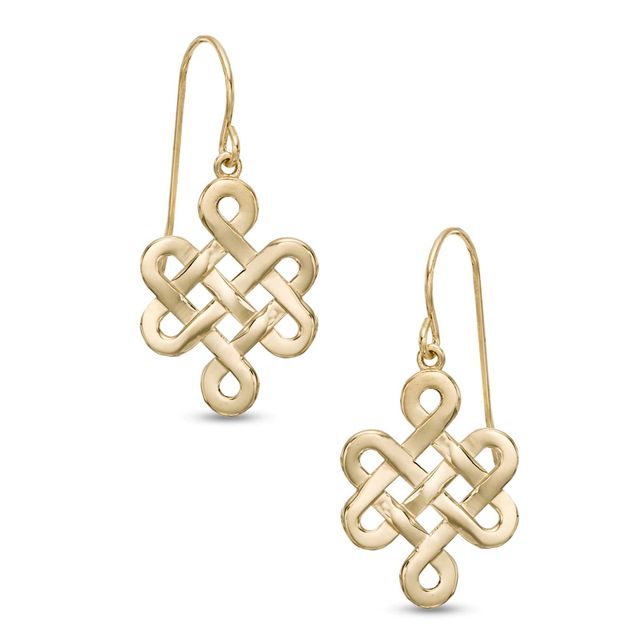 Mystic Knot Dangle Earrings in 10K Gold|Peoples Jewellers