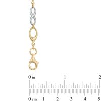 Infinity Link Bracelet in 10K Two-Tone Gold - 7.25"|Peoples Jewellers