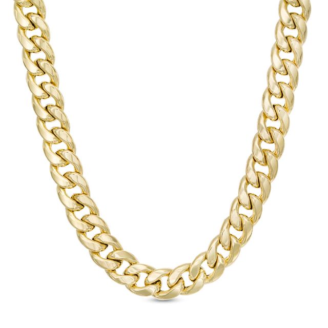 Men's 9.2mm Curb Chain Necklace in 10K Gold - 24"|Peoples Jewellers