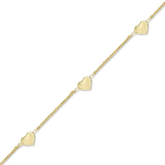 Leaf Charm Bracelet in 10K Yellow Gold