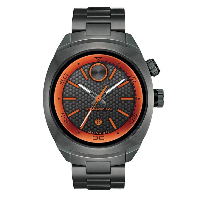 Men's Movado Bold® Watch with Gunmetal Grey  or Orange Dial (Model: 3600213)|Peoples Jewellers
